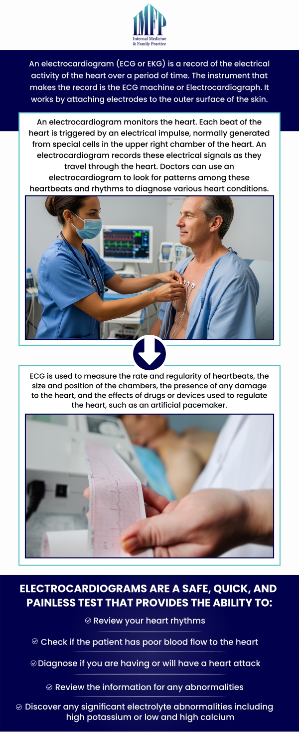 The duration of an EKG procedure at Internal Medicine and Family Practice, under the care of Dr. Samiullah Choudry, is typically short, taking just a few minutes. During the test, electrodes are attached to your skin to monitor the electrical activity of your heart. This procedure is completely non-invasive and provides real-time results, ensuring a comprehensive overview of your heart health. For more information, contact us or schedule an appointment online. We are located at 1719 Glenwood Ave Joliet, IL 60435. The duration of an EKG procedure at Internal Medicine and Family Practice, under the care of Dr. Samiullah Choudry, is typically short, taking just a few minutes. During the test, electrodes are attached to your skin to monitor the electrical activity of your heart. This procedure is completely non-invasive and provides real-time results, ensuring a comprehensive overview of your heart health. For more information, contact us or schedule an appointment online. We are located at 1719 Glenwood Ave Joliet, IL 60435.