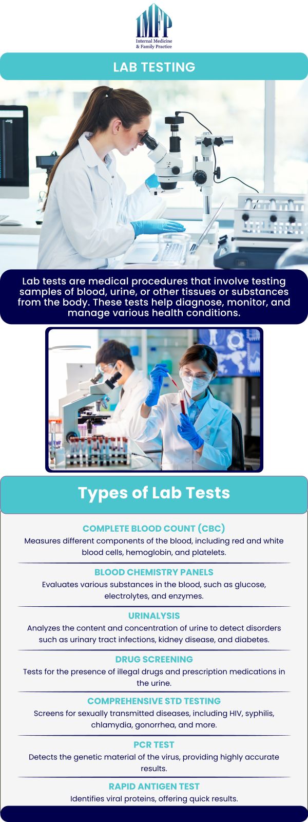 Common questions asked by patients: What is an in-house lab? What is the major goal of an in-house lab? What happens after in-house lab tests? What are the advantages of in-house testing? For more information, contact us or schedule an appointment online. We are conveniently located at 1719 Glenwood Ave Joliet, IL 60435. We serve patients from Joliet IL, Plainfield IL, Lockport IL, Channahon IL, Romeoville IL, Manhattan IL and surrounding areas.
