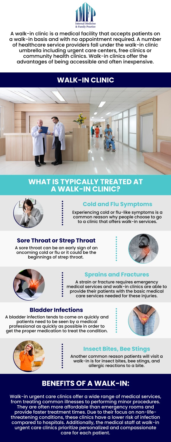 If you are looking for a walk-in clinic for your primary care needs, look no further! At Internal Medicine and Family Practice our specialists, Dr. Wael Mctabi, MD, and Dr. Samiullah Choudry offer primary care services including geriatric care, internal medicines, men’s health care, women’s health care, and much more! We offer same-day walk-in appointments. There are many benefits of walk-in clinic such as quick service, easy to access, and most importantly you don't need any appointments. For more information, contact us or schedule an appointment online! Visit us at 1719 Glenwood Ave Joliet, IL 60435.