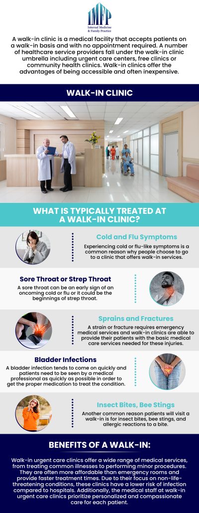 If you are looking for a walk-in clinic for your primary care needs, look no further! At Internal Medicine and Family Practice our specialists, Dr. Wael Mctabi, MD, and Dr. Samiullah Choudry offer primary care services including geriatric care, internal medicines, men’s health care, women’s health care, and much more! We offer same-day walk-in appointments. There are many benefits of walk-in clinic such as quick service, easy to access, and most importantly you don't need any appointments. For more information, contact us or schedule an appointment online! Visit us at 1719 Glenwood Ave Joliet, IL 60435.